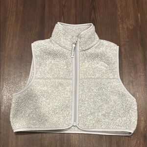 Aritzia TNA Sherpa Fleece Vest in Light Gray